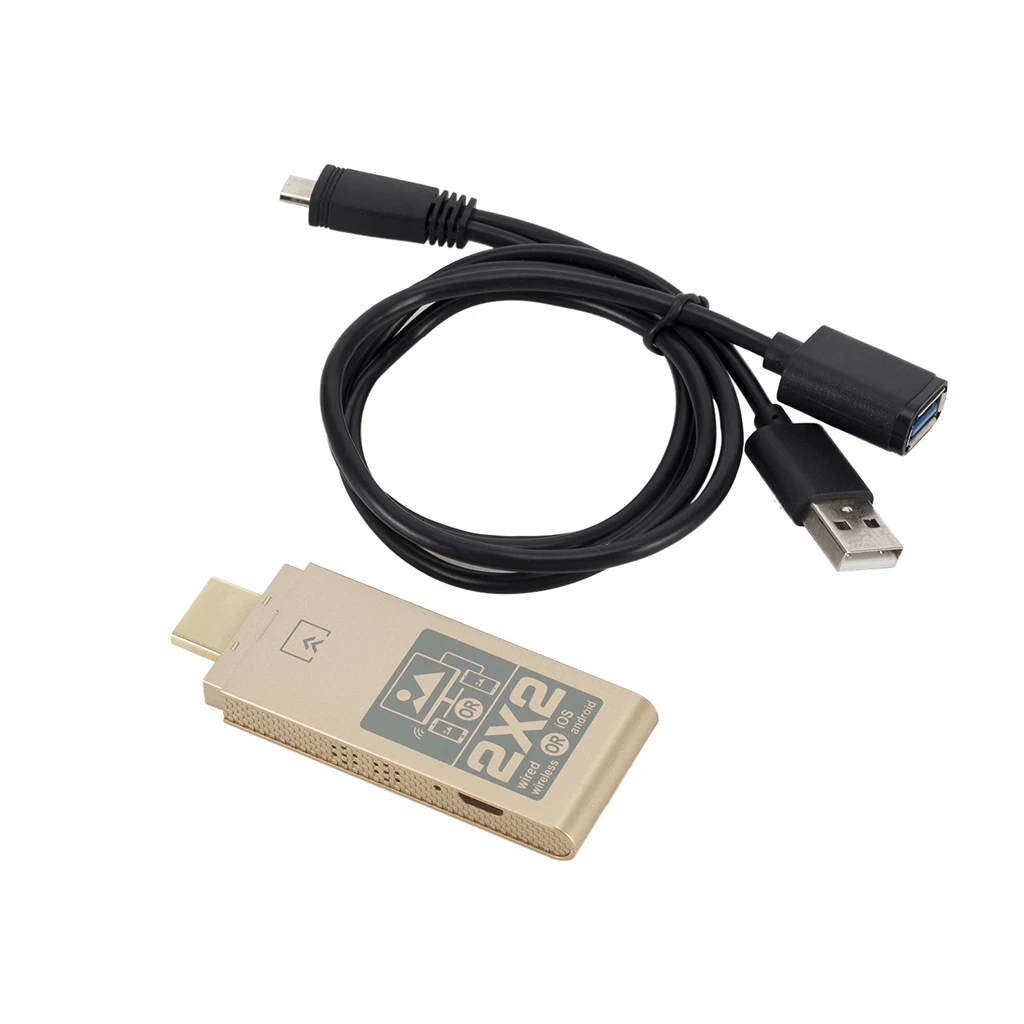 golden Цифровой HDMI адаптер Медиа Видео стример ТВ палка беспроводной дисплей ключ экран приемник IOS Android Windows - Цвет: golden