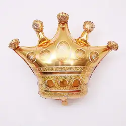 1 шт. Большой бриллиантовое кольцо золотой король корона воздушный шар для свадебной вечеринки Алюминиевая Фольга Воздушный шар домашний