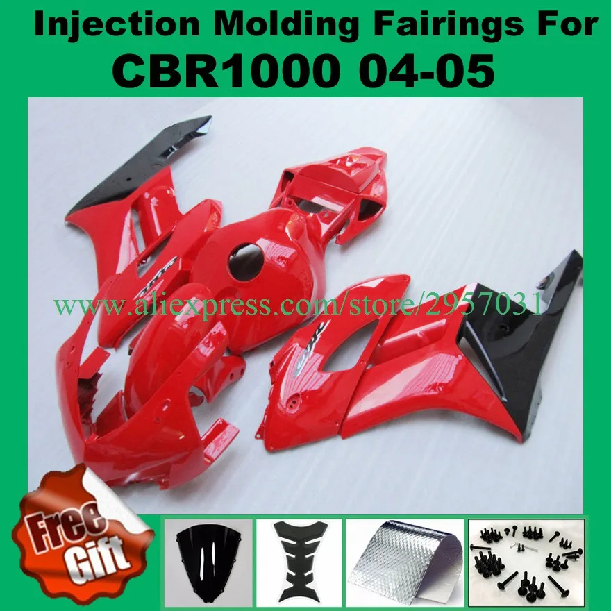 Винты+ подарки литые изделия для Honda CBR 1000RR 04 05 красные, черные P235 CBR1000 RR 04-05 1000 RR CBR1000RR 2004 2005 обтекатель