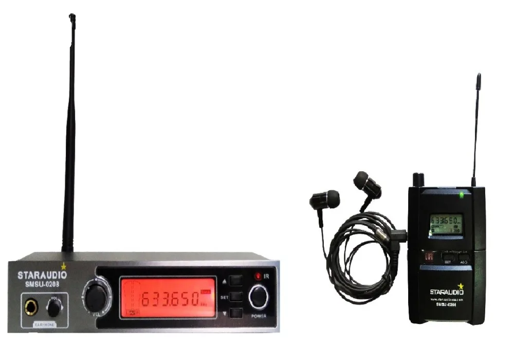 Staraudio Stage Pro UHF IR Audio беспроводной нательный стерео монитор-вкладыши система SMSU-0208