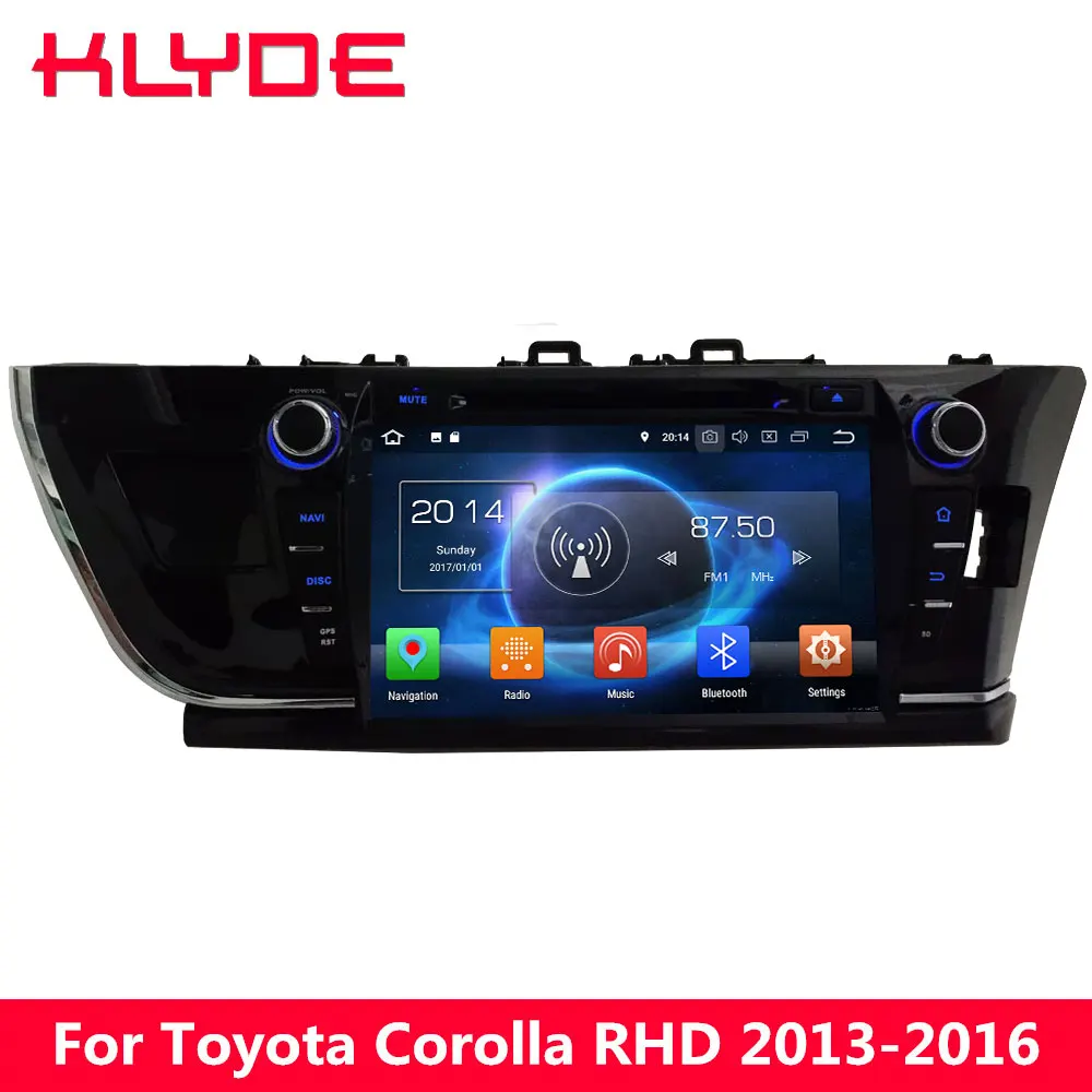 KLYDE 9 "4 г Octa Core Android 8,0 7,1 6,0 4 ГБ Оперативная память 32 ГБ Встроенная память DVD мультимедиа плеер для Toyota Corolla 2013 2014 2015 2016 RHD