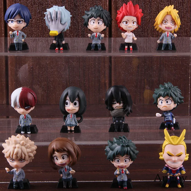 3 вида стилей Аниме Мой герой Academy Figure izku Midoriya Ochaco Uraraka Bakugou кацуки коллекционная игрушка набор ключей