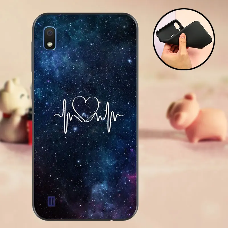 Чехол для Samsung Galaxy A10 силиконовый чехол телефона черный из ТПУ A 10 задний мягкий