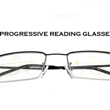 Новое поступление года. Коммерческие прогрессивные очки для чтения с полуободом. Бифокальные очки+ 1+ 1,5+ 2+ 2,5+ 3+ 3,5+ 4