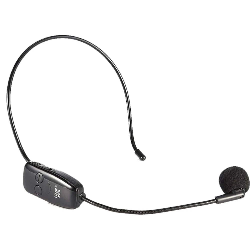 UHF Lightweight Headset Wireless Radio Microphone System 3.5mm Receiver Headset