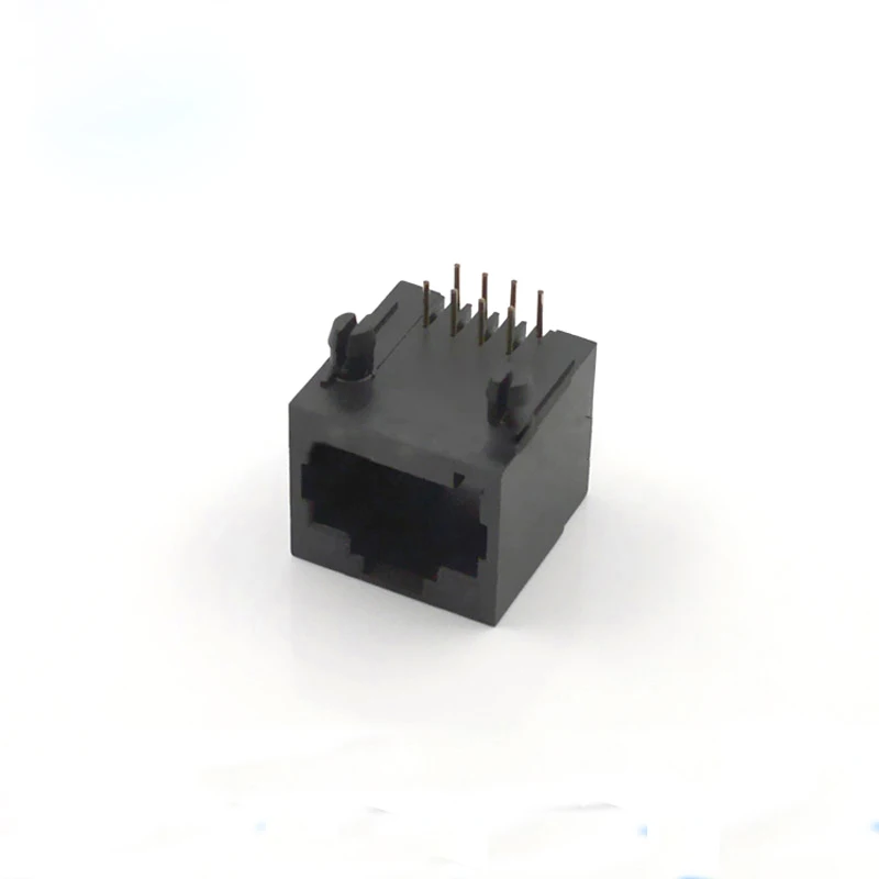 50 шт. rj45 Разъем гнездо сетевого черный Пластик Связь сети Рот 8 Средства ухода за кожей стоп 90 градусов по горизонтали Интерфейс