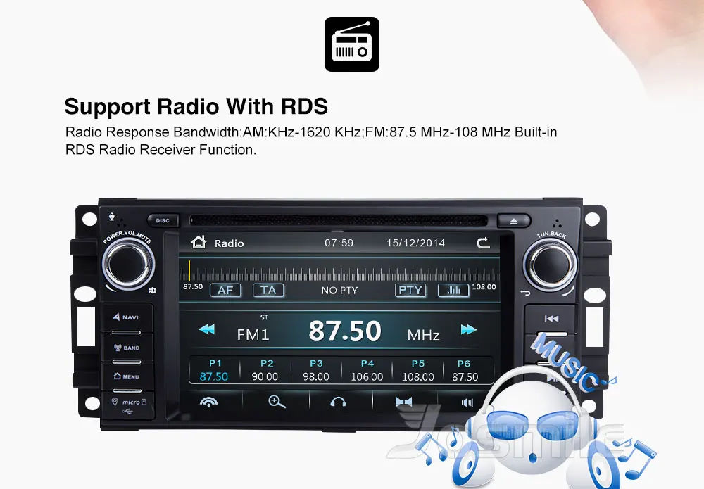 Cheap 2 Din Car DVD Multimedia Player For Jeep Grand Cherokee Chrysler 300C Dodge Ram Compass Patriot Sebring GPS Navigation AutoRadio 3