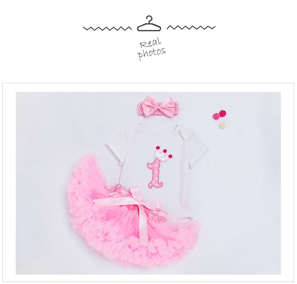 3pcs Tutu Skirt Clothing Sets Baby Girls Romper Pettiskirt Tulle Skirts Clothes Infant Jumpsuit Princess Birthday Party Costumes baby dress and set