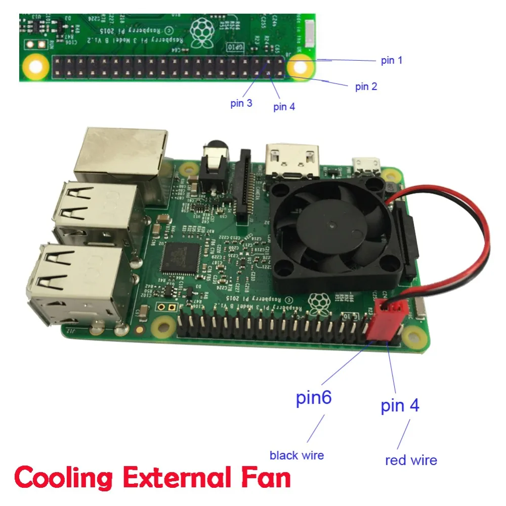 RCmall Raspberry Pi 3 радиатора+ охлаждения внешний вентилятор для Raspberry Pi+ отвертка 3,0 PHILLIPS FZ2686+ FZ2687+ T0078