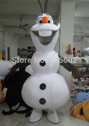 

Smiling Olaf Mascot Costume Cartoon Character Costume Free Shipping
