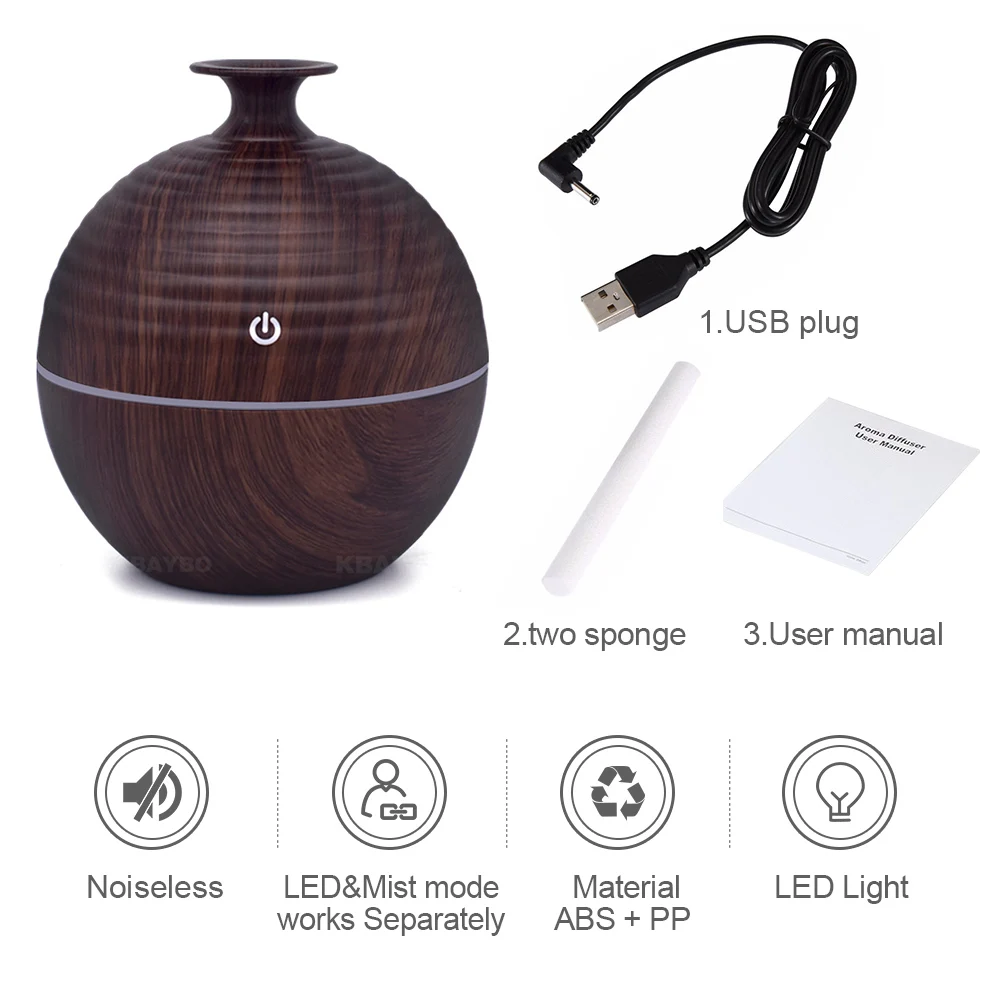 Мини USB Utrasonic Арома диффузор прохладный тумана свежий увлажнитель воздуха для офиса дома