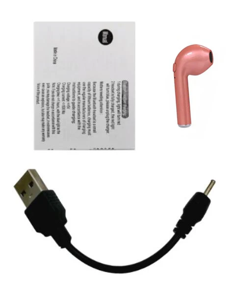 Single Earphoe Pink I7 i7s Tws Bluetooth беспроводные наушники высокого качества наушники для бега спортивные наушники с хорошей ценой - Цвет: Single Earphoe Pink