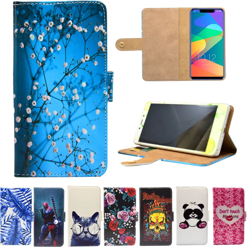 

PU Leather Phone Case Cartoon Cases Flip Wallet Stand Cover for TEENO Vmobile XS pro Vmobile XS MI 8 3800mAh 5.84" Mobile Phone