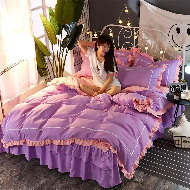 Nordico Matrimonio Fundas Nordicas queen одеяло Parrure горит Roupa хлопок постельное белье Ropa De Cama простыня и пододеяльник набор - Цвет: Version D