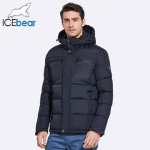 ICEbear 2017 Mens Winter Jackets Chest Exquisite Pocket Simple Hem Practical Waterproof Zipper High Quality Parka