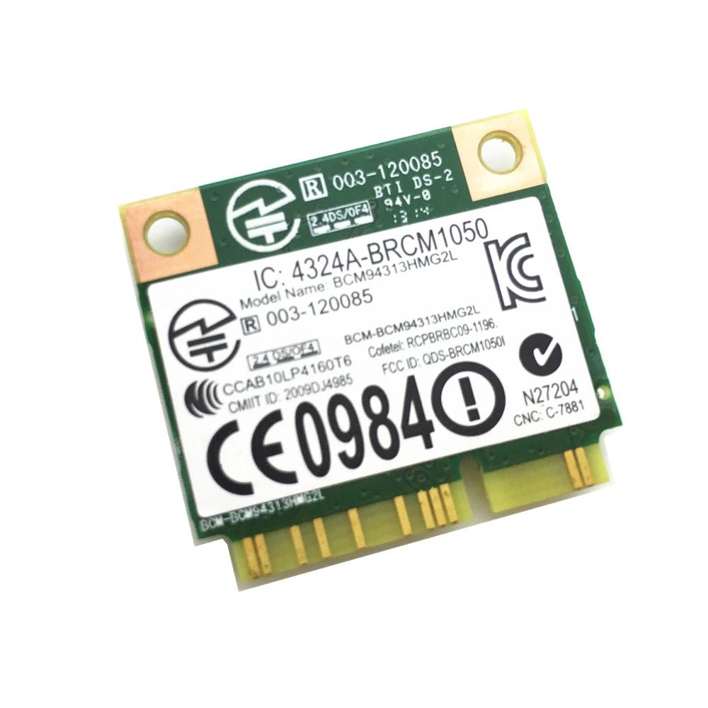 Для E5530 E6330 E6430 E6230 Беспроводной 1504 DW1504 BCM94313HMG2L Wi-Fi 802,11 b/g/n половинной высоты Мини карта pci-e