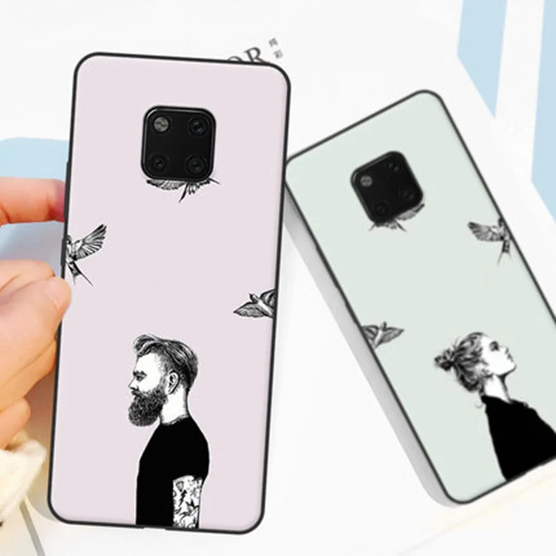 Для huawei mate 20 pro Чехол coque для пары влюбленных мягкий чехол для телефона huawei mate 20pro чехол mate 20pro LYA-AL00 защитный чехол