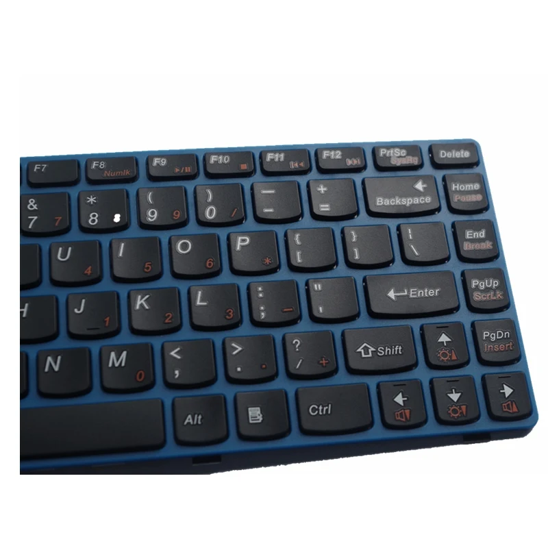 YALUZU English Laptop keyboard for LENOVO Z470 AM Z470AT Z470AX Z470K Z470G Z475 Z370 Z370A blue color