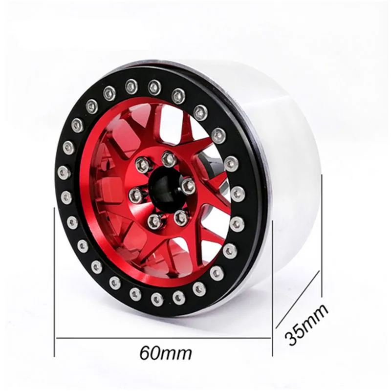 Колесные диски из алюминиевого сплава 2 с бусинами для 1/10 RC Crawler Axial SCX10 II 90046 TRX4 D90