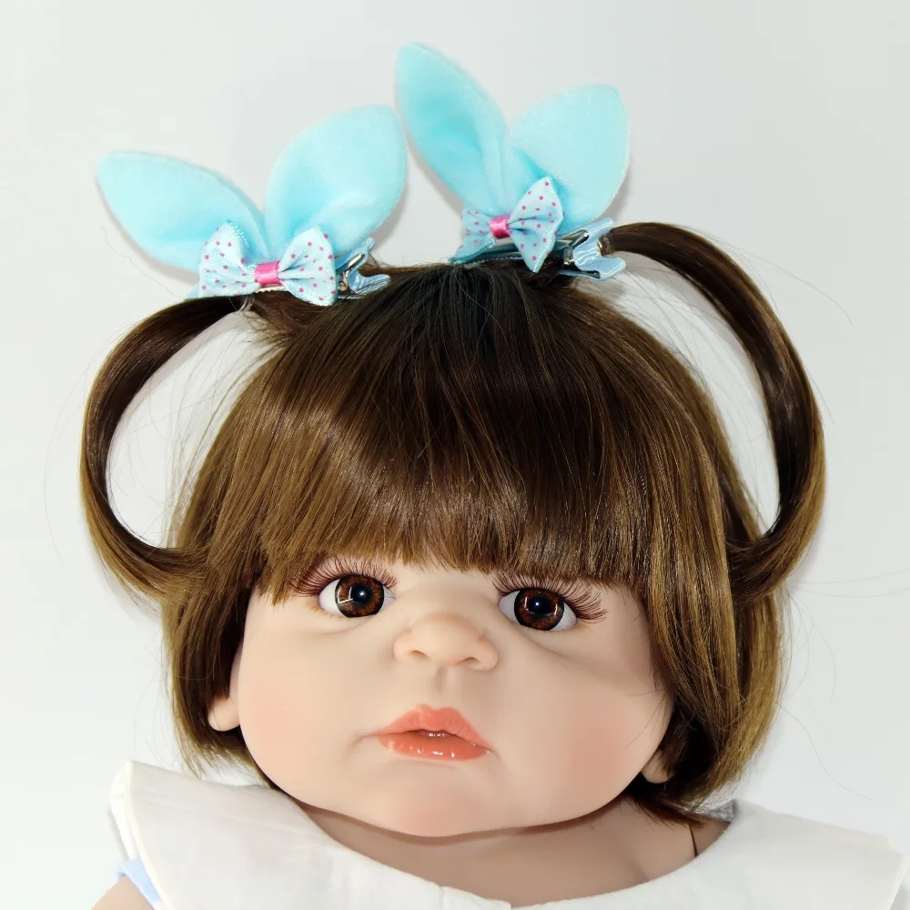 2" 57 см полный Силиконовый reborn baby dolls Игрушки для девочек подарок bebes reborn boneca силикон completa водонепроницаемый игровой дом игрушка