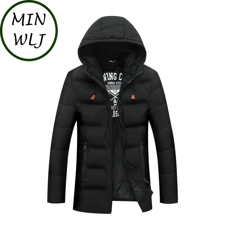 

MINWLJ Plus Size 4XL 5XL 6XL 7XL 8XL Winter Dress Hooded Collar Parka Men 150