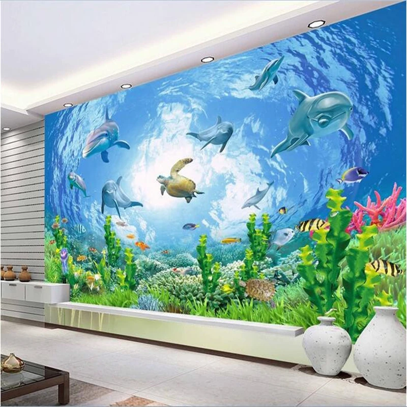 

beibehang custom mural wallpaper Dream fish underwater world TV setting wall photo wallpaper for wall 3d wall papers home decor