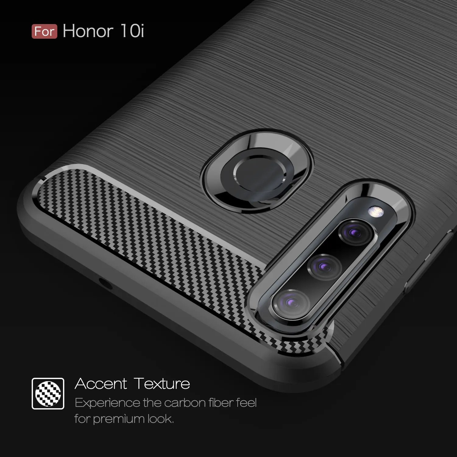 Для Honor 10i Углеволокно текстура гибкий ТПУ силиконовый тонкий чехол против царапин защитный чехол для huawei Honor 10 10i Lite