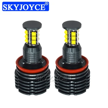 

SKYJOYCE High Brightness 80W 120W E92 LED Angel Eyes Kit For E90 X5 E71 X6 E82 M3 E60 E70 6500K White LED Marker Angel HOLA RING