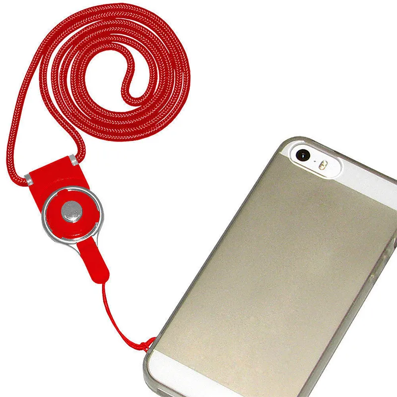 Съемная ячейка мобильного телефона шнурок на шею для камеры ремешок ID карты брелок держатель мобильного телефона ремешок - Цвет: Red