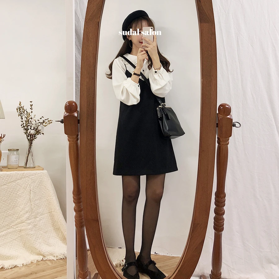new S XL Spring  summer  2 piece suit Sleeveless black Vintage Women Dresses Female Girls Dress suits V neck Robe Femme Vestido