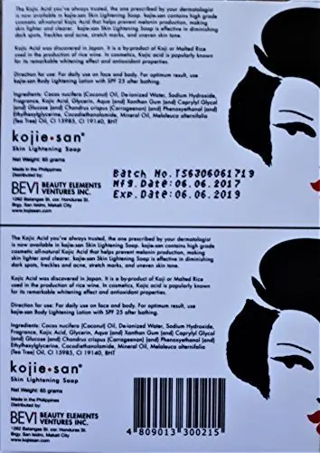 2x65 جرام حمض كوجيك kojie سان تفتيح البشرة تبييض الصابون تبييض الصابون حمام والجسم يعمل