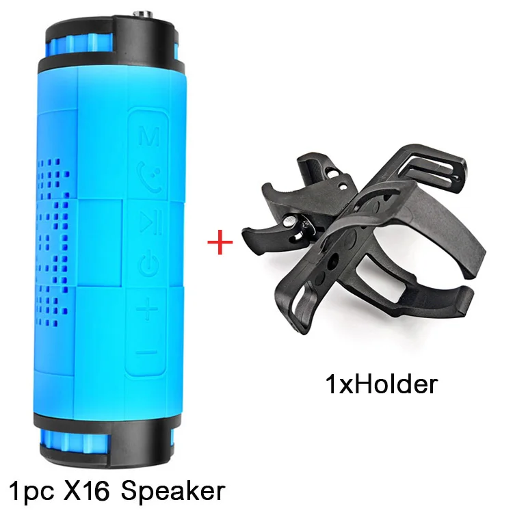 Blue with Holder Pindo велосипедный беспроводной CSR Bluetooth динамик 10000 мАч power Bank динамик открытый Climing водостойкий Громкий динамик для телефона - Цвет: Blue with Holder