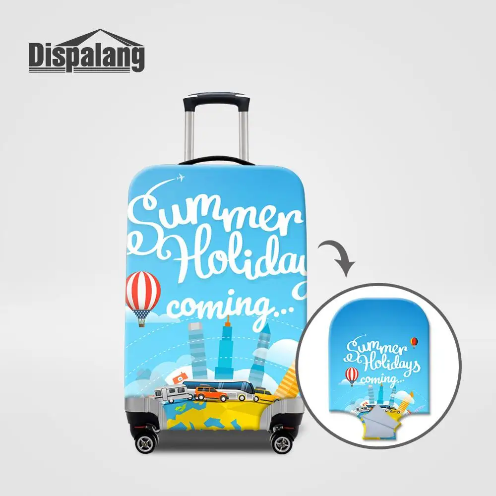 Luggage Cover27 Для женщин способа изготовленный на заказ для путешествий Чемодан Чехлы для 18-32 дюймов чехол 4 размера S/M/L/XL Для мужчин упругие пылезащитный Водонепроницаемый костюм Чехол Чехлы - Цвет: Luggage Cover27
