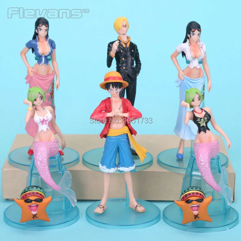 Аниме one piece Луффи Зоро Нами и Робин Mihawk Perona ПВХ Фигурки коллекционные игрушки 6 шт./компл. OPFG402