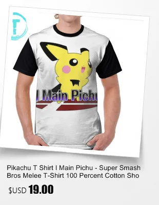 Пикачу футболка Mimikyu карманная футболка полиэстер 4xl графическая футболка уличная одежда графическая Мужская смешной короткий рукав Футболка
