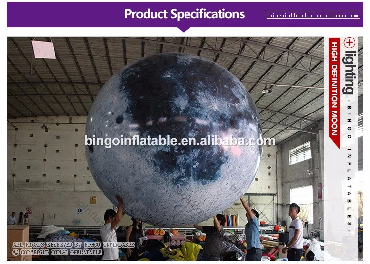 Большой надувной Гелиевый шар ПВХ/Надувное украшение плавающая луна шар BG-A1075-3