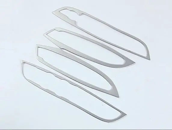 

4pcs/set car styling interior door armrest handle Frame chrome trim sticker case for Ford Focus 2015,auto accessories