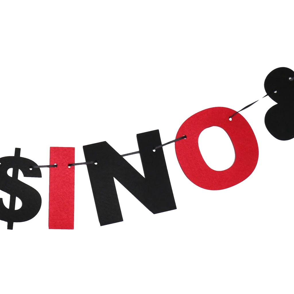 Hanging Bunting Pennant Party Banner - Hanging Pennant Party Banner Decorations Black Red