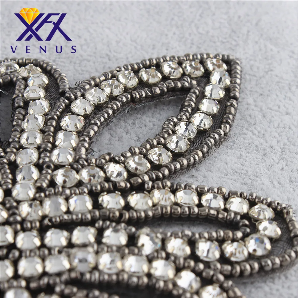 XINFANGXIU Кристалл патч Rhinestone Аппликация, бисер патчи Стекло Бусы Швейные Ясно Стразы для свадьбы ткань одежды DIY