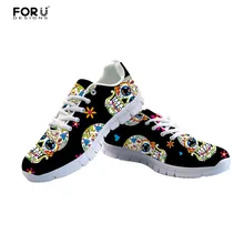FORUDESIGNS/сахарный череп кроссовки черный Женские туфли-лодочки повседневная женская обувь удобные летние туфли для Дамы Светло zapatos mujer