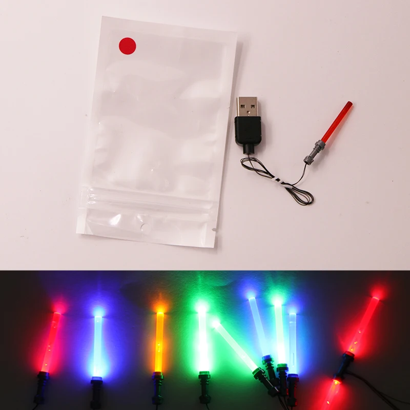 LED light lightsaber for lego figure Toys For Star Wars lego pin The Force Awakens Nano Light Up Set DIY Toys For Children      (4)