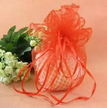 

50pcs 26CM orange circular disc yarn bags of sachet aromatherapy stone circle sachet bags candy bags