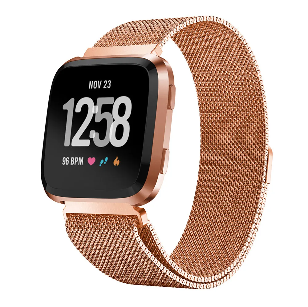 UIENIE-Stainless-Steel-Mesh-Milanese-Magnetic-Loop-Wrist-band-Strap-for-Fitbit-Versa-Smart-Watch-Straps (2)