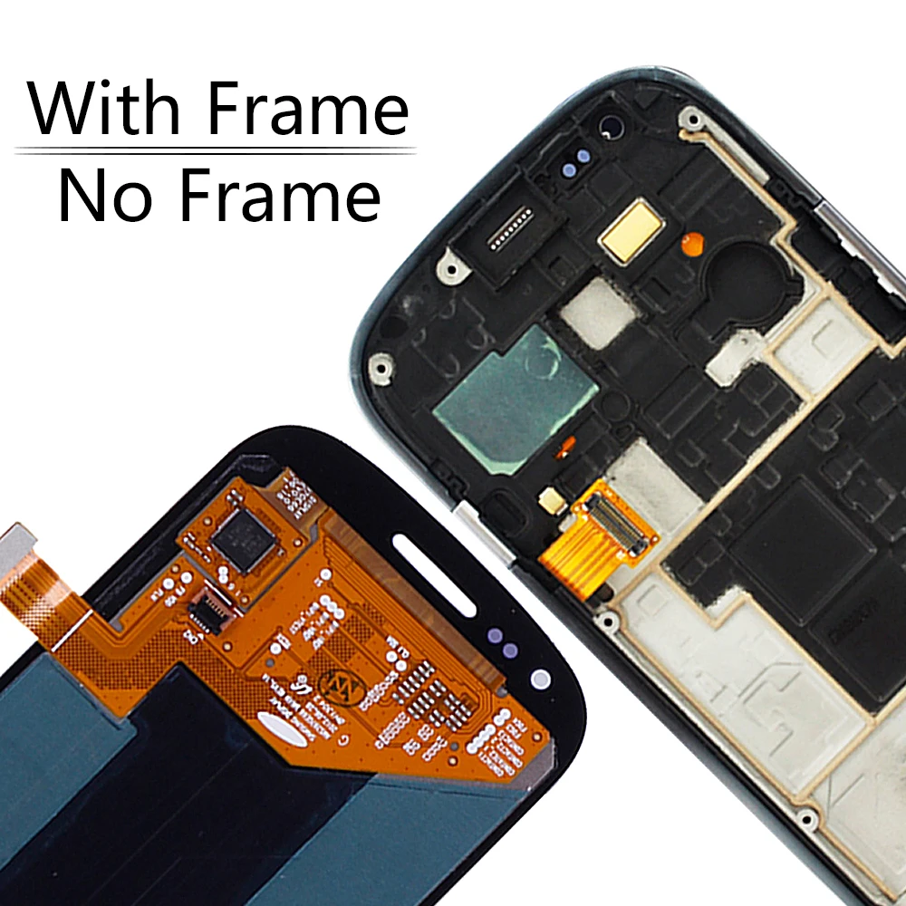 4," Sinbeda AMOLED для SAMSUNG Galaxy S3 Mini lcd сенсорный экран с рамкой для SAMSUNG S3 Mini дисплей SM-i8195 i8190N i8190 lcd