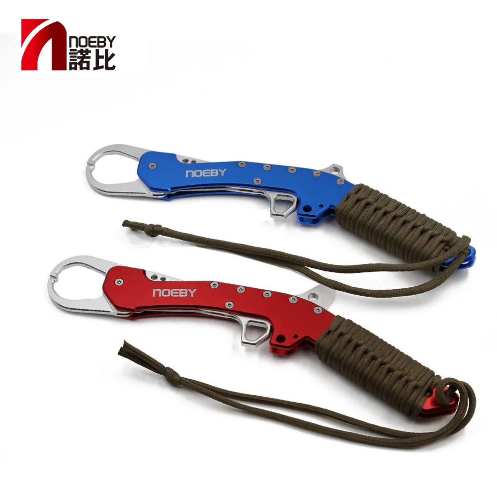 

NOEBY Fishing Lip Grip Gripper Fish Grabber Weave Handle Tackle Tool Accessories 28cm 166g Two Colors Fishing Tools