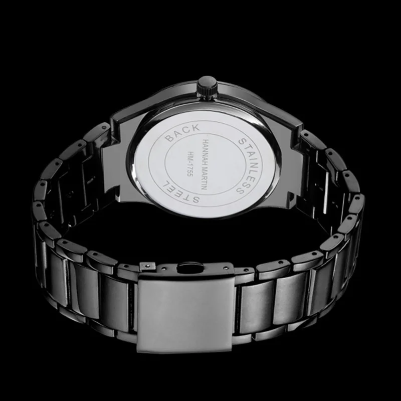 Hannah Martin часы для мужчин лучший бренд класса люкс спортивные часы Полностью сталь Авто Дата часы мужские часы erkek kol saati reloj hombre