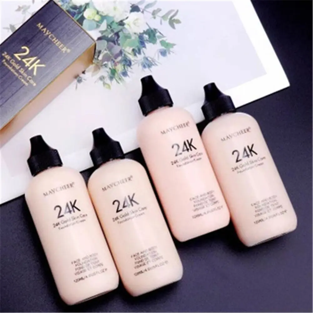 24K Moisturizing Matte Long Lasting Liquid Face Foundation Face Makeup Naturally Oil-controling Concealer