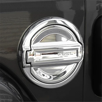 

WELKINRY car auto cover styling For Jeep Wrangler JL 2018 ABS chrome car body gas oil fuel tank cap cover trim