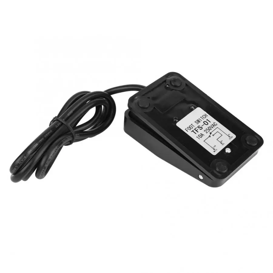 Черный мгновенный ножной контроллер педаль переключатель TFS 01 220VAC 10A