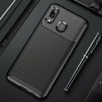 

For Samsung Galaxy A20e A20 A30 A40 Case Carbon Fiber Cover Shockproof Phone Case For Samsung A 20 e 30 40 Cover Matte Bumper